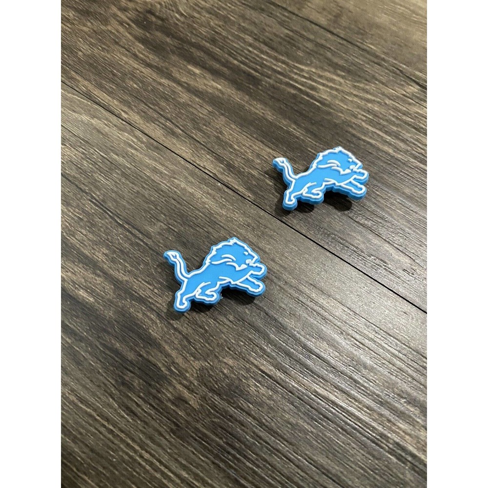 Detroit Lions Football Team Charm For Crocs Shoe Charms - 2 Pieces